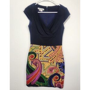 Kay Unger Women's Classy Elegant Old Money Pencil Dress Multicolor Size 4